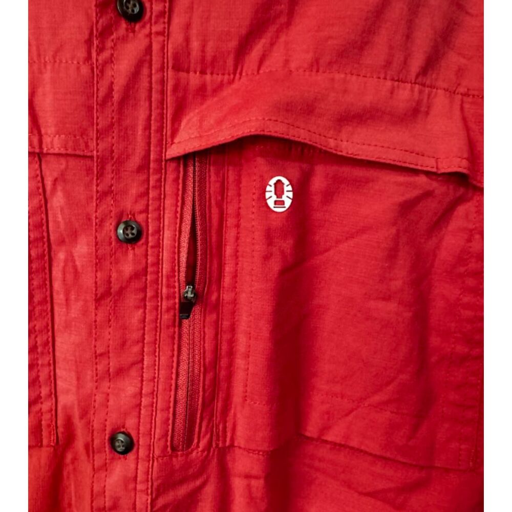 Coleman Utility Performance XXL Vented Hiking Fishing Shirt Salmon Coral - Picture 9 of 10